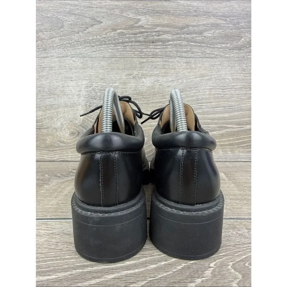 Coach Lyla Platforms Derby Oxford Women’s Sz 9.5B/EU 40 Black Leather Shoes